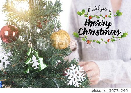 Christmas tree with decorations  36774246