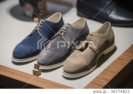 Men shoes in a store in Paris. Men shoes in a store in Paris. 36774822
