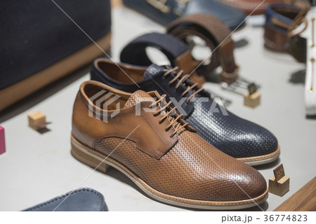 Men shoes in a store in Paris. Men shoes in a store in Paris. 36774823