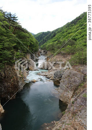 龍王峡・むささび橋から望む青龍峡 36775395
