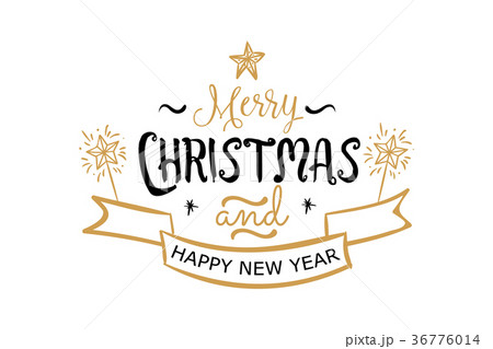 Merry christmas, happy new year lettering font Merry christmas, happy new year lettering font 36776014