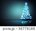 Blue ornament tree.Isolated and clipping path 36778166