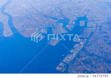 伊勢湾上空より海岸沿い 空撮 36779793