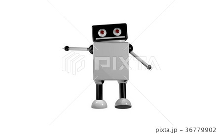 Walking robot on isolated background. 3D rendering 36779902