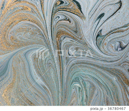 Marble abstract acrylic background. Nature green 36780467