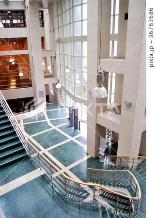 Green stairs and lobby 36783686
