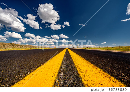 Empty open highway in Wyoming 36783880