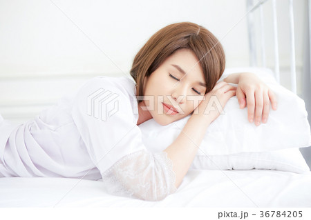 Sleeping beautiful woman 36784205