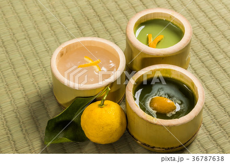 抹茶ぷりん　Green tea pudding Sweet taste of Japan 36787638
