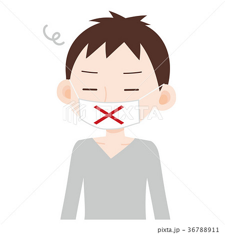 バツマスクをした男性 バツマスクをした男性 36788911