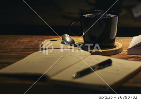 Read books and drink coffee Antique style printing 36790702