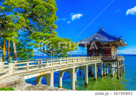 滋賀県 満月寺浮御堂 琵琶湖 滋賀県 満月寺浮御堂 琵琶湖 36790803