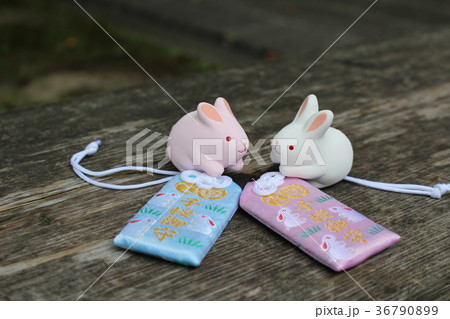 子授かりお守りとウサギ 子授かりお守りとウサギ 36790899