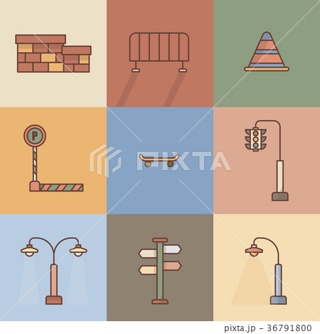 City Icon set City Icon set 36791800
