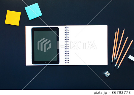 School Office Stationery Objects Pencil Notebook 36792778