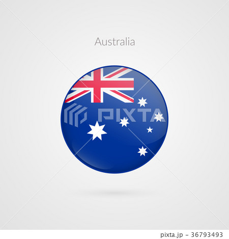 Australia vector flag. Australian circle symbol 36793493