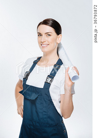 Appealing female architect coming up with project  36793872