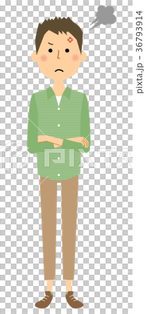 若い男性　パパ　怒る 36793914
