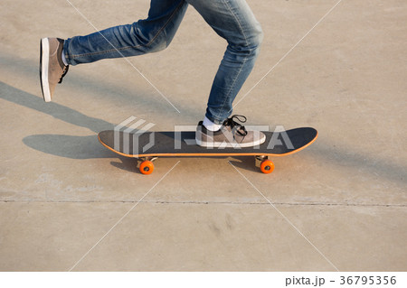 skateboarder legs skateboarding on skatepark 36795356