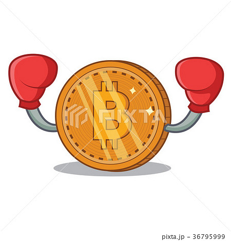 Boxing bitcoin coin character cartoon Boxing bitcoin coin character cartoon 36795999