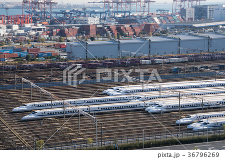 大井車両基地に留置中の新幹線車両 36796269