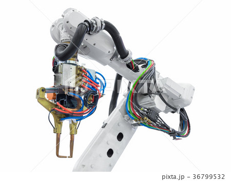 Industry robotic arm isolated on white background Industry robotic arm isolated on white background 36799532