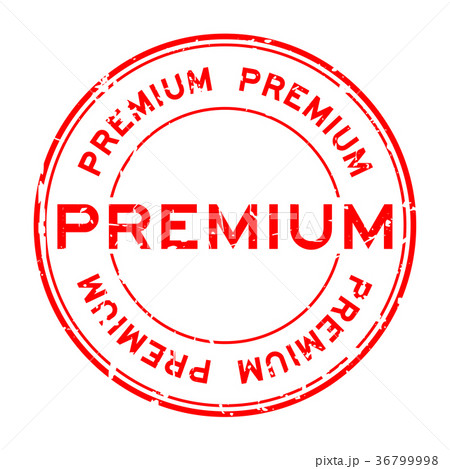 Grunge red premium round rubber seal stamp 36799998