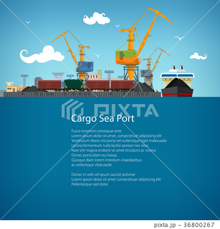 Cargo Seaport and Text Cargo Seaport and Text 36800267