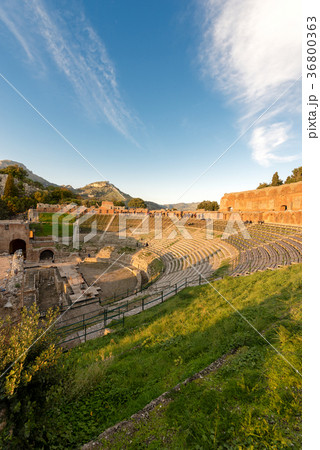 Greek Roman Theater in Taormina - Sicily Italy 36800363