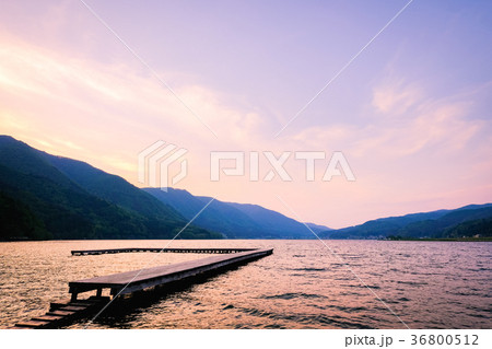 木崎湖・夕景(春) 木崎湖・夕景(春) 36800512