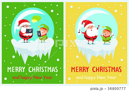 Merry Christmas and Happy New Year Two Posters 36800777