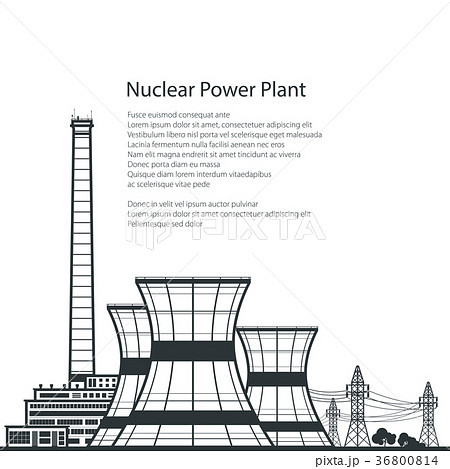 Nuclear Power Plant and Text 36800814