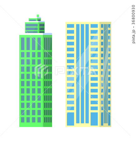 Set of City Buildings Icons Vector Illustration Set of City Buildings Icons Vector Illustration 36800930