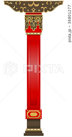 Red column of the Buddhist datsan 36801277