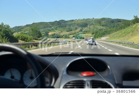 Man driving in a traffic jam 36801566
