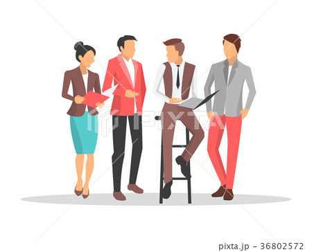 Business People Disscussing on Vector Illustration Business People Disscussing on Vector Illustration 36802572