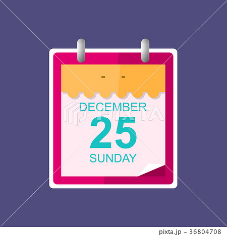 Calendar Leaf Isolated on Purple Background 36804708