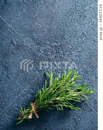 Organic bunch of fresh rosemary on the table Organic bunch of fresh rosemary on the table 36805519
