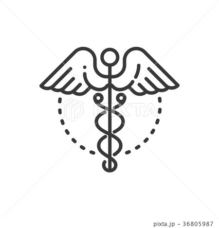 Medicine - line design single isolated icon Medicine - line design single isolated icon 36805987