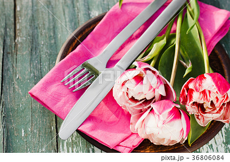Festive Table Set for Mother's Day or Birthday. 36806084