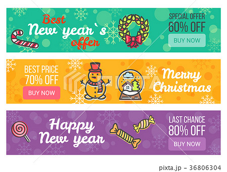 Color Sale Banners New Year Special Offer Buy Now 36806304