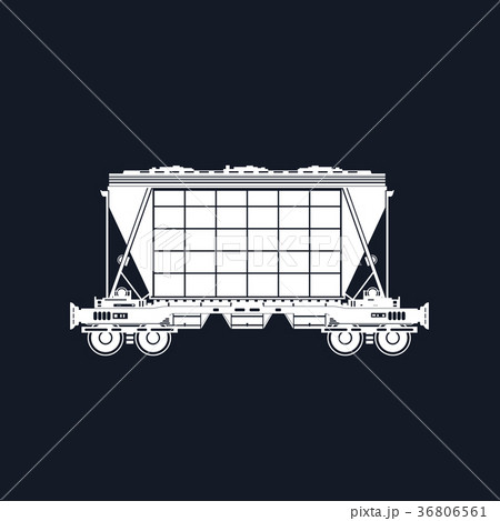 Silhouette Hopper Isolated on Black 36806561