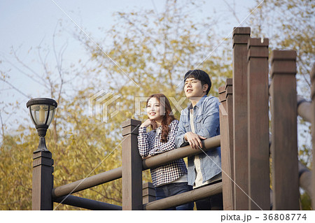 20代 公園 よりかかる 36808774