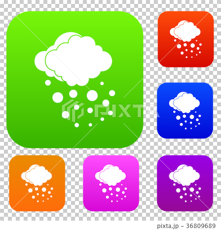 Cloud with hail set collection 36809689