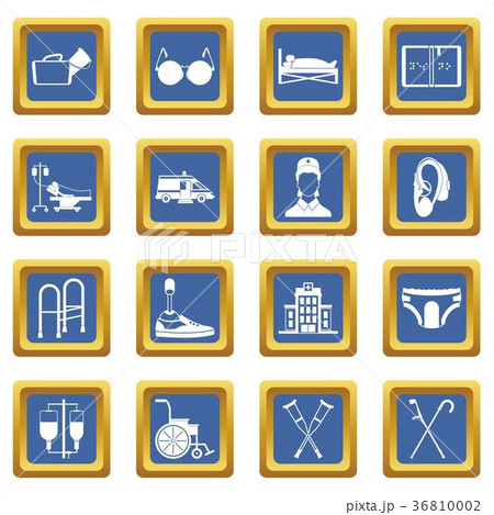 Disabled people care set, simple style Disabled people care set, simple style 36810002