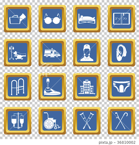Disabled people care set, simple style Disabled people care set, simple style 36810002