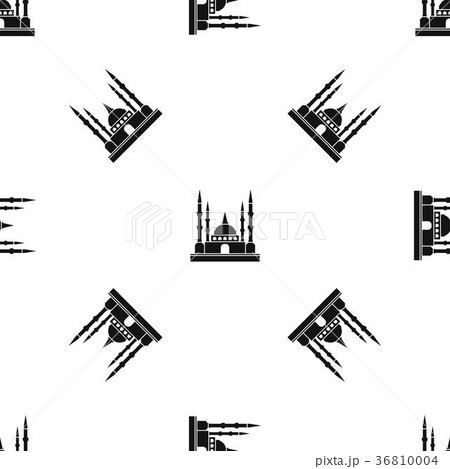 Mosque pattern seamless black Mosque pattern seamless black 36810004