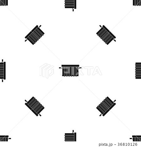 Garbage tank pattern seamless black 36810126