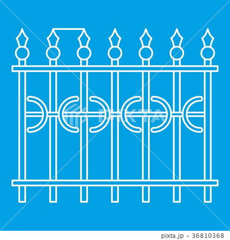 Park fence icon, outline style 36810368