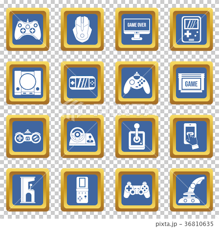 Video game icons set blue - Stock Illustration [36810635] - PIXTA
